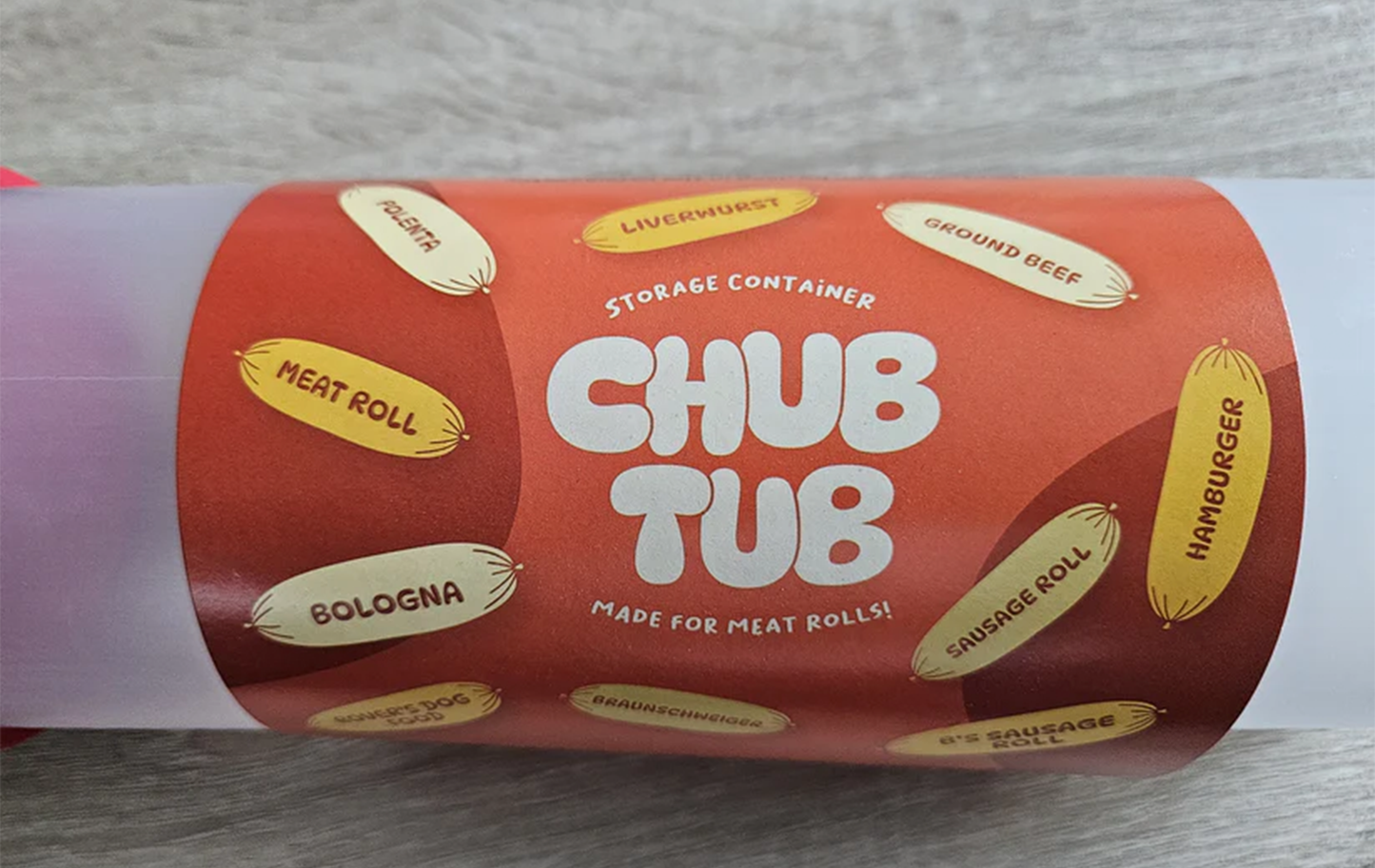 Chub Tub - Perfect Storage Container for Sausage Rolls and other Meat Chubs