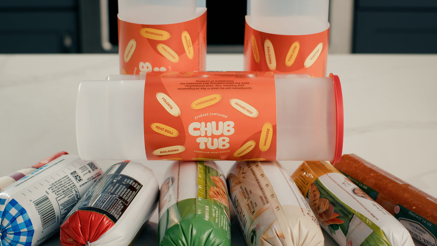 Chub Tub - Perfect Storage Container for Sausage Rolls and other Meat Chubs